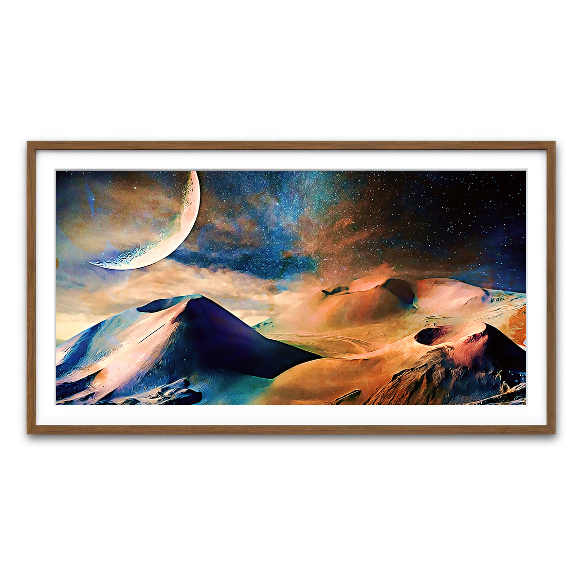Framed Print 2x1 Walnut