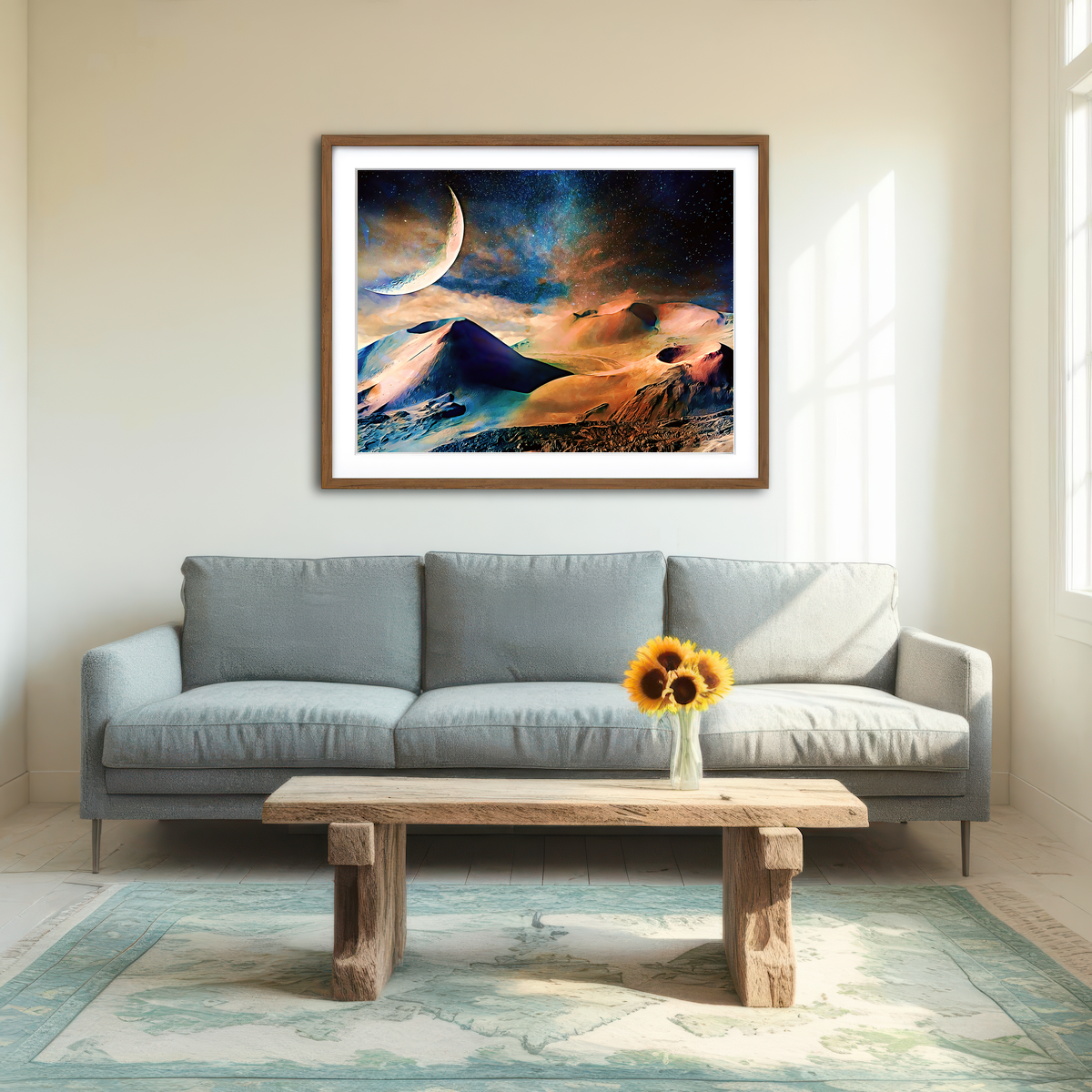 AUTO-MOCKUP ROOM | Volcano Planet Wall Art