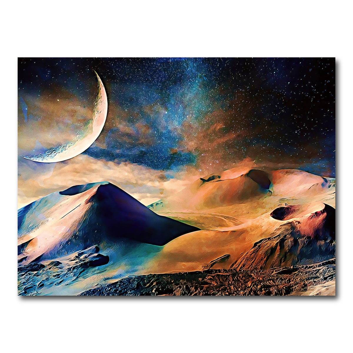 AUTO-MOCKUP WHITE | Volcano Planet | 1 Piece | Gallery Wrap Canvas | group=4x3