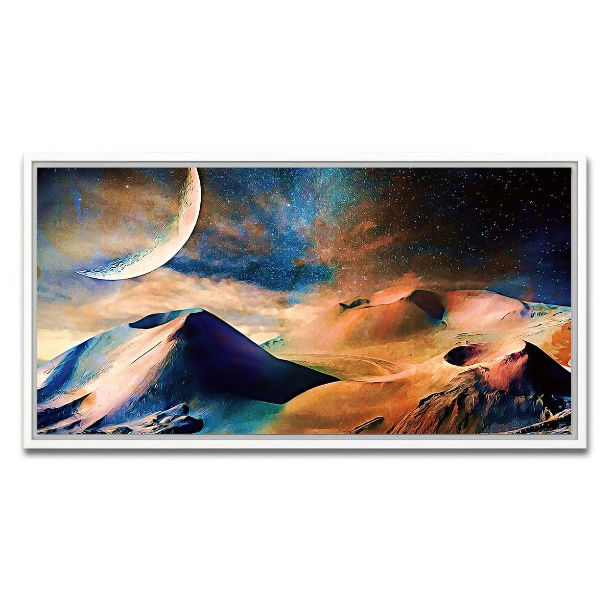 AUTO-MOCKUP WHITE | Volcano Planet | 1 Piece | White Framed Canvas | group=2x1
