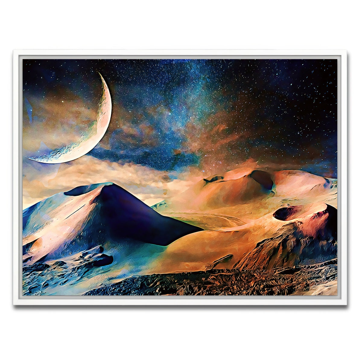 AUTO-MOCKUP WHITE | Volcano Planet | 1 Piece | White Framed Canvas | group=4x3