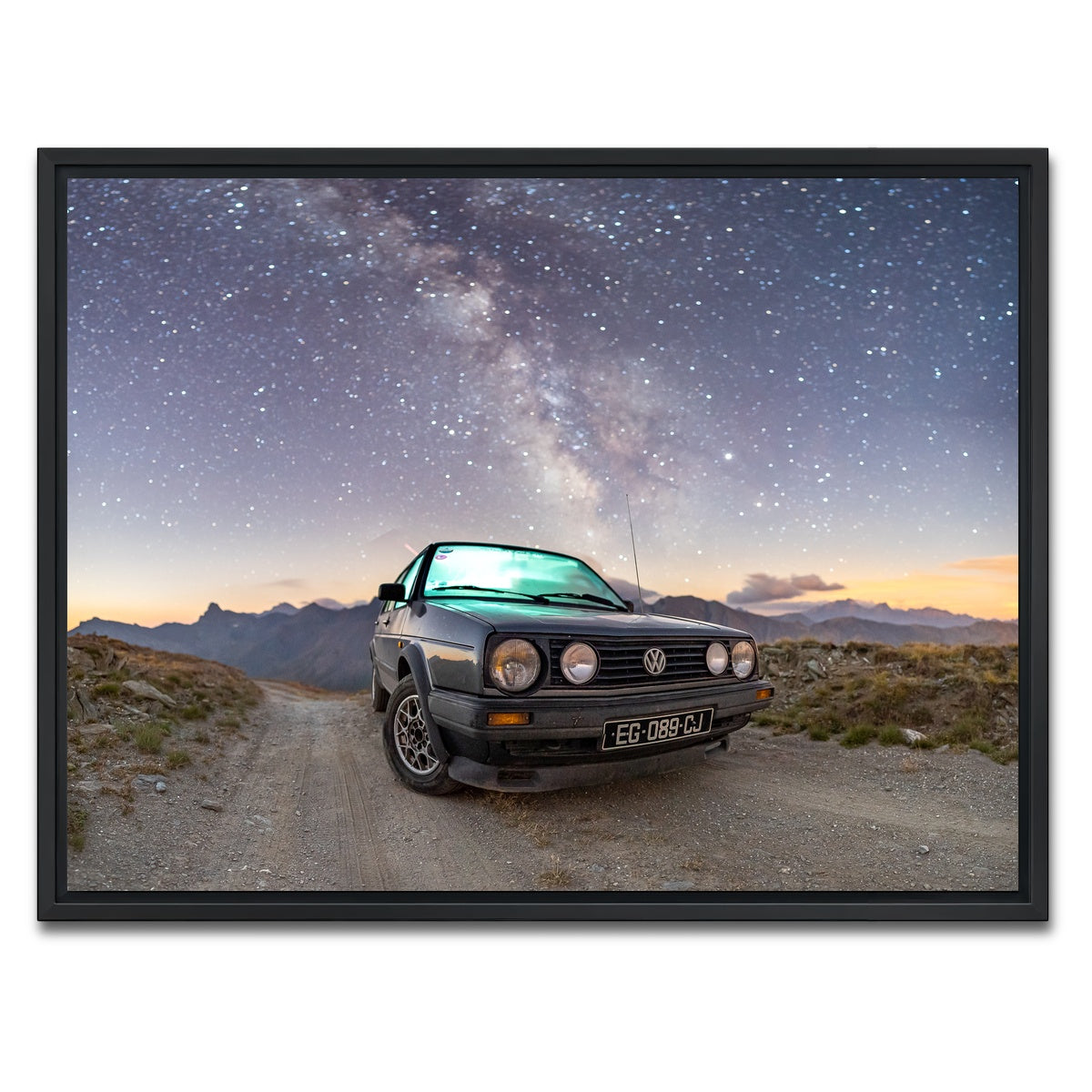 AUTO-MOCKUP WHITE | Volkswagen Milky Way | 1 Piece | Black Framed Canvas | group=4x3