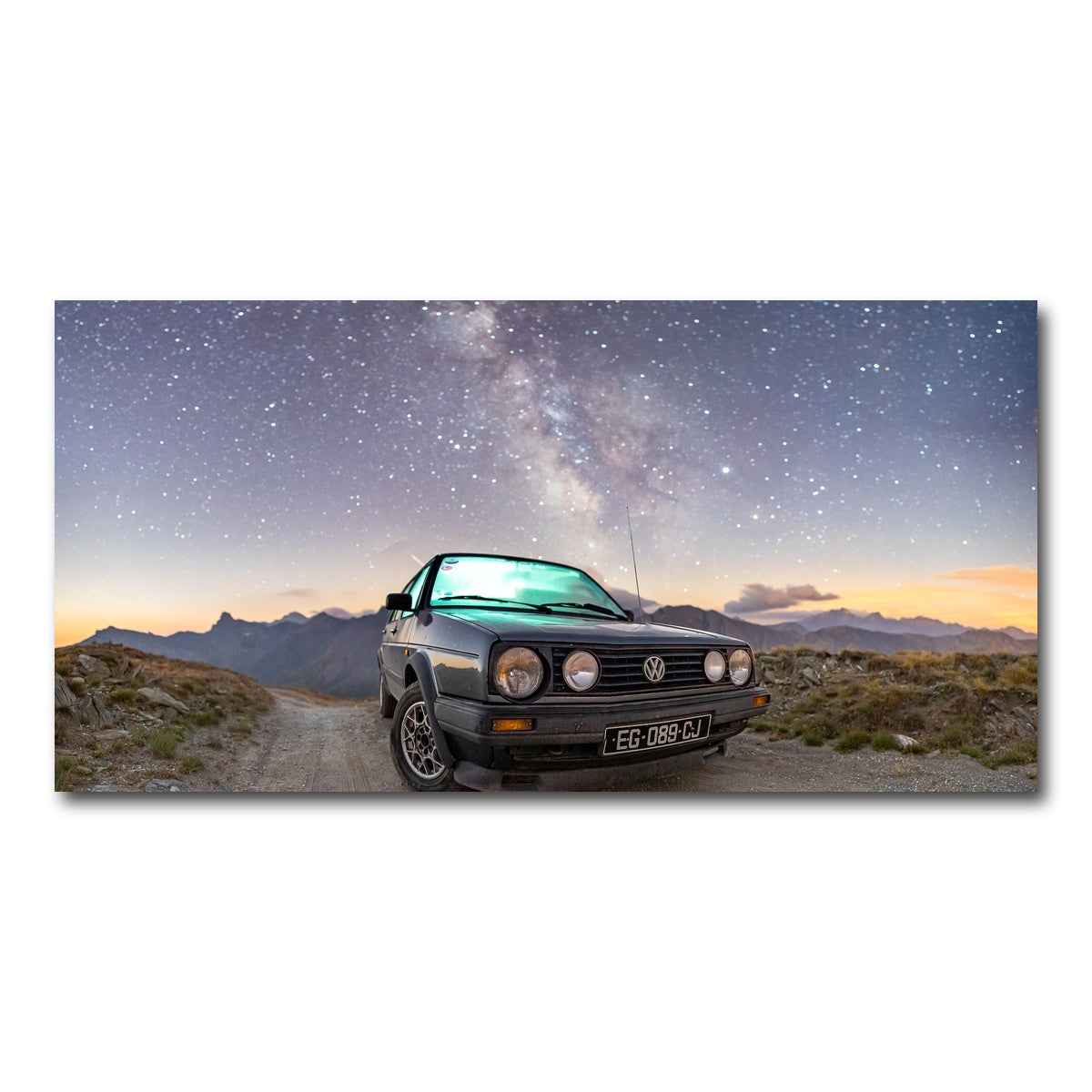 AUTO-MOCKUP WHITE | Volkswagen Milky Way | 1 Piece | Gallery Wrap Canvas | group=2x1