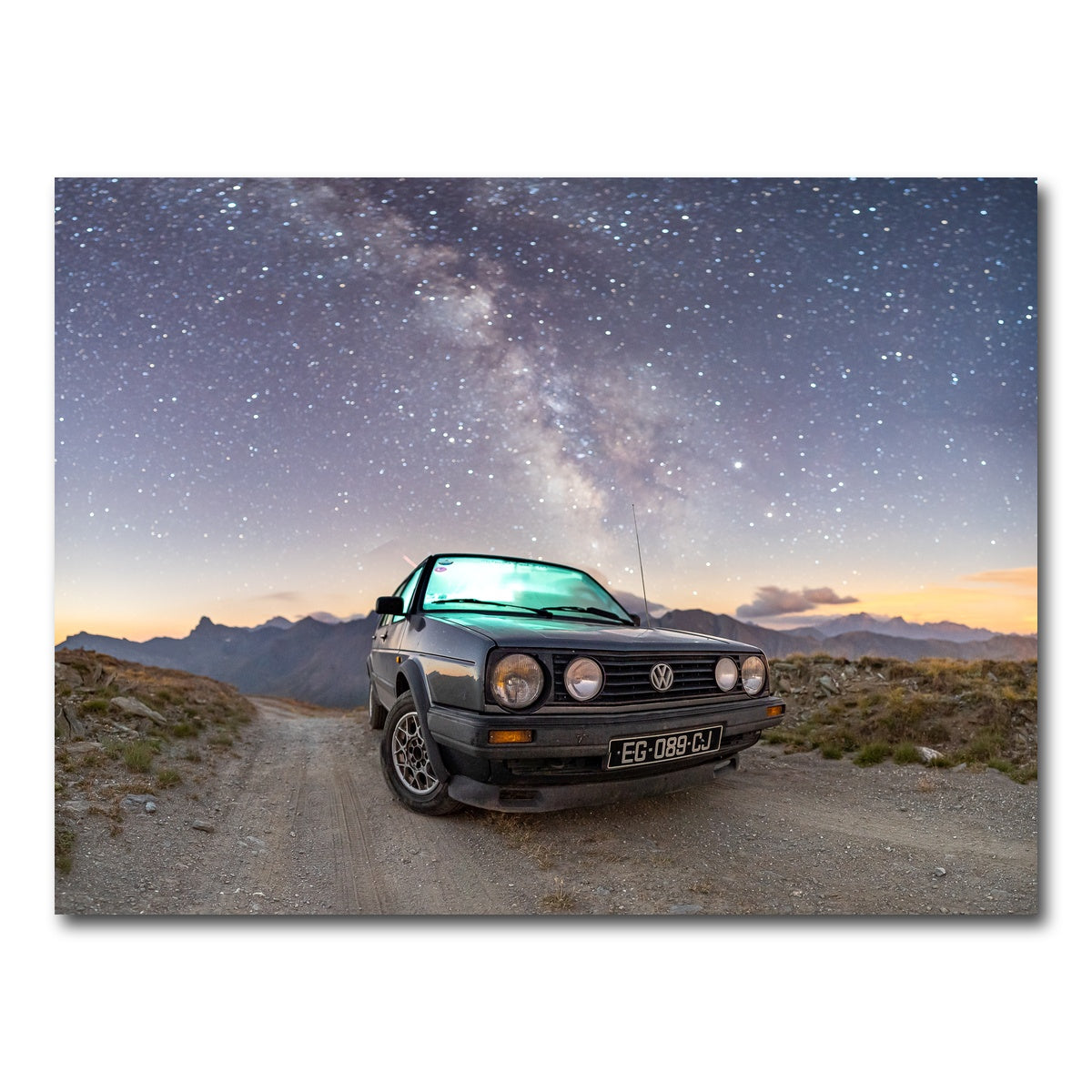 AUTO-MOCKUP WHITE | Volkswagen Milky Way | 1 Piece | Gallery Wrap Canvas | group=4x3