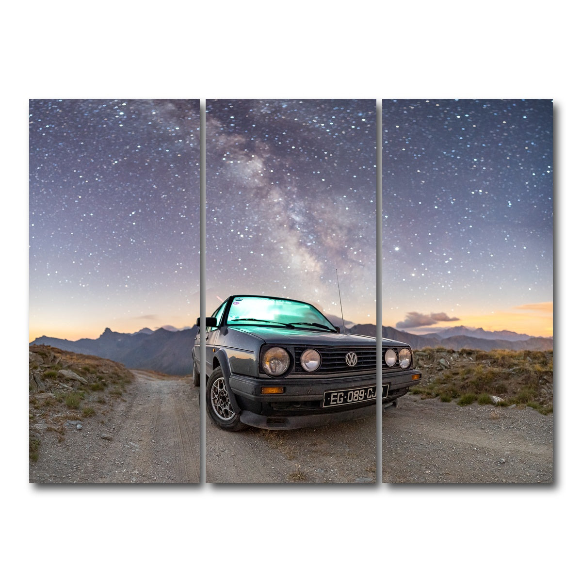 AUTO-MOCKUP WHITE | Volkswagen Milky Way | 3 Piece | Gallery Wrap Canvas | group=8x18