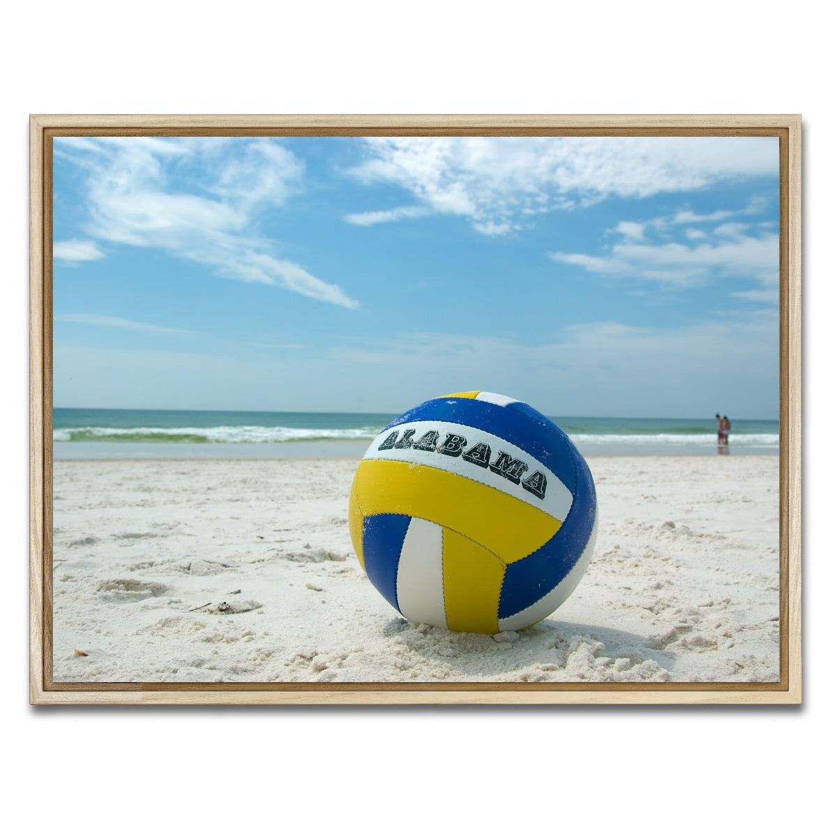 AUTO-MOCKUP WHITE | Volleyball on the beach at Gulf State Park | 1 Piece | Natural Framed Canvas | group=4x3