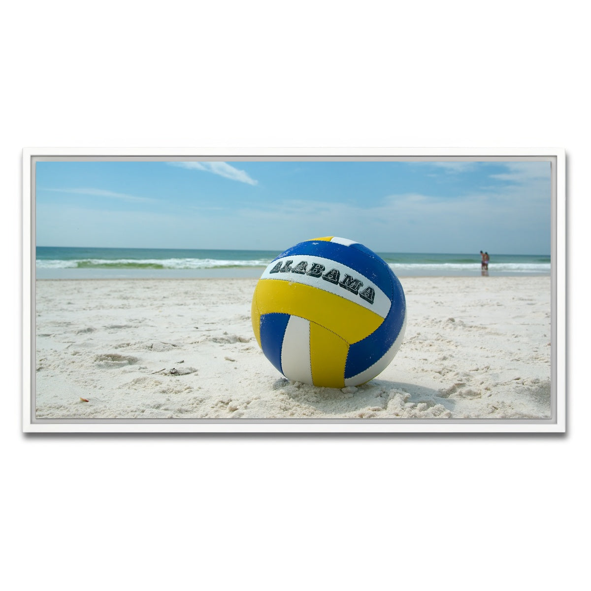 AUTO-MOCKUP WHITE | Volleyball on the beach at Gulf State Park | 1 Piece | White Framed Canvas | group=2x1