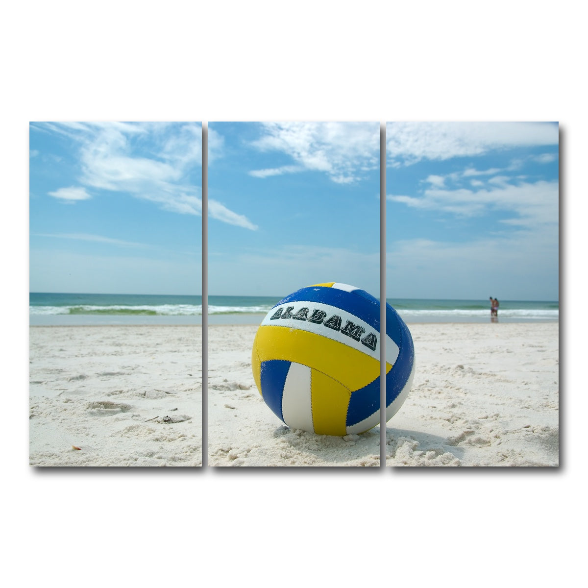 AUTO-MOCKUP WHITE | Volleyball on the beach at Gulf State Park | 3 Piece | Gallery Wrap Canvas | group=12x24
