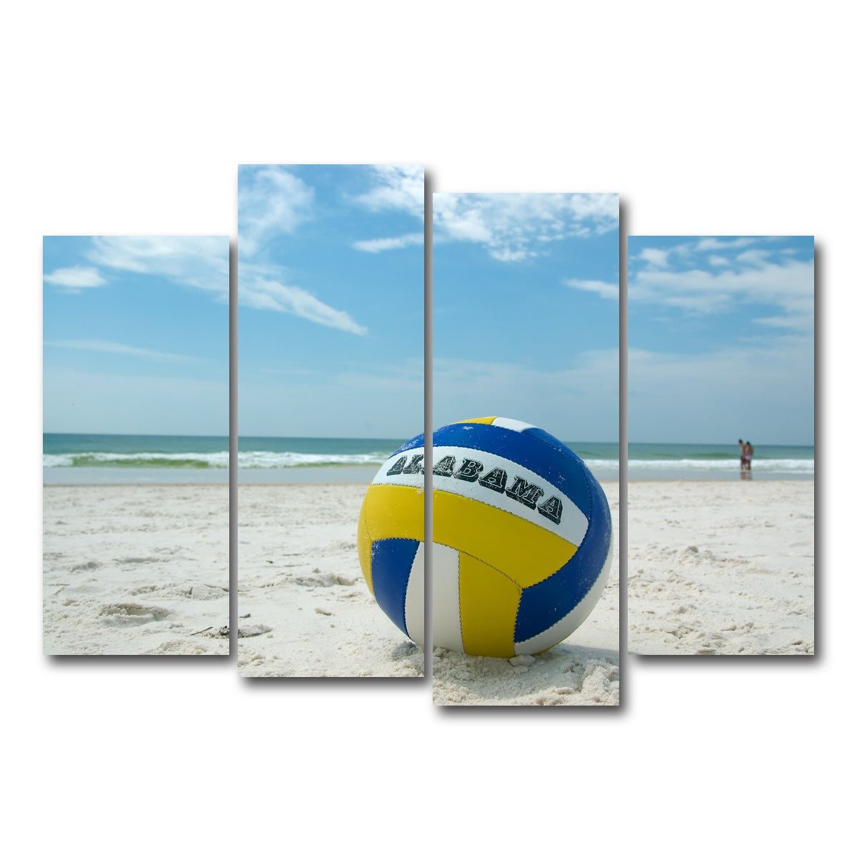 AUTO-MOCKUP WHITE | Volleyball on the beach at Gulf State Park | 4 Piece | Gallery Wrap Canvas | group=4_normal
