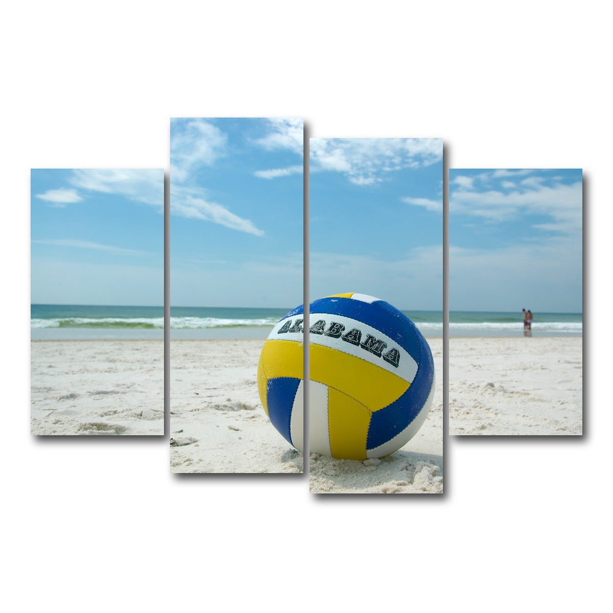 AUTO-MOCKUP WHITE | Volleyball on the beach at Gulf State Park | 4 Piece | Gallery Wrap Canvas | group=4_short