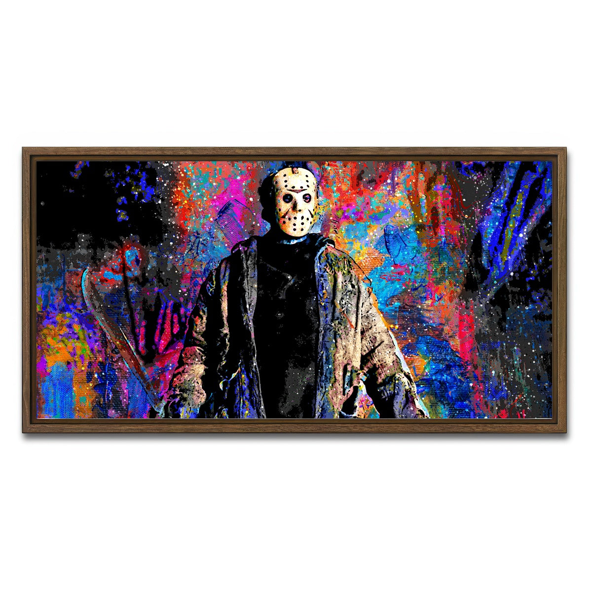 AUTO-MOCKUP WHITE | Voorhees | 1 Piece | Walnut Framed Canvas | group=2x1