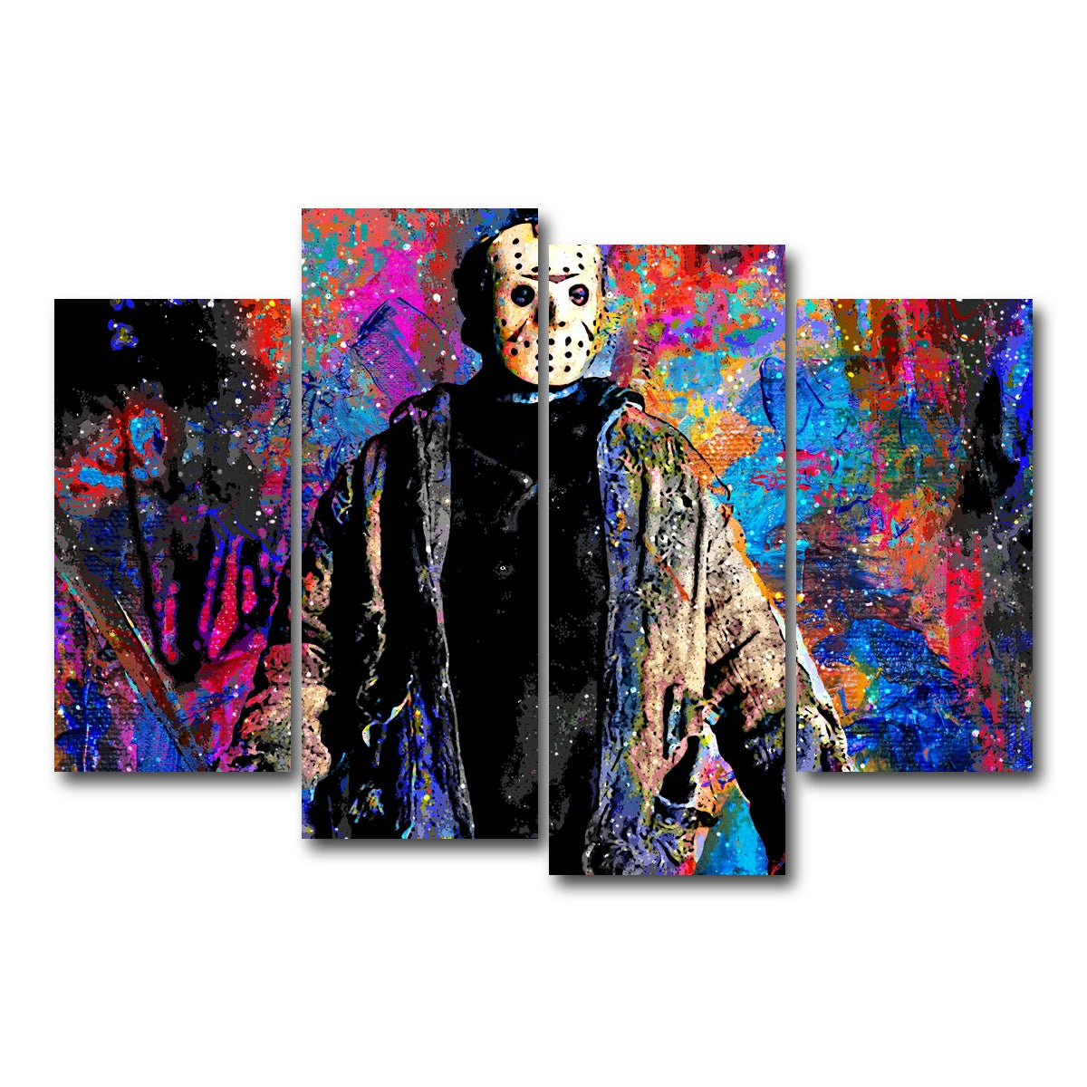 AUTO-MOCKUP WHITE | Voorhees | 4 Piece | Gallery Wrap Canvas | group=4_short