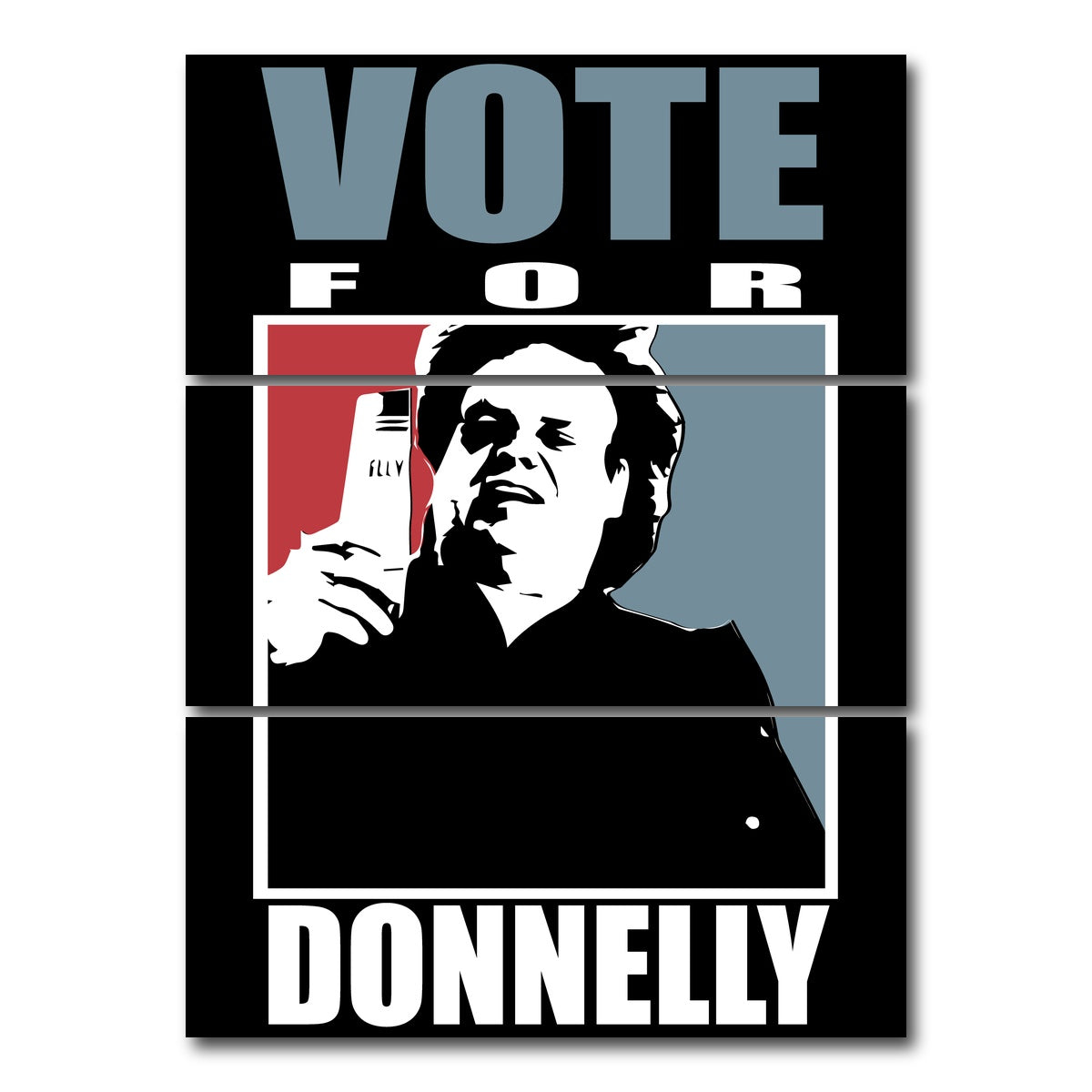 AUTO-MOCKUP WHITE | Vote for Donnelly | 3 Piece | Gallery Wrap Canvas | group=8x18_stacked