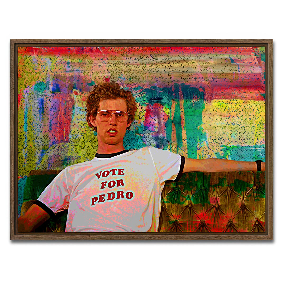 AUTO-MOCKUP WHITE | Vote for Pedro | 1 Piece | Walnut Framed Canvas | group=4x3