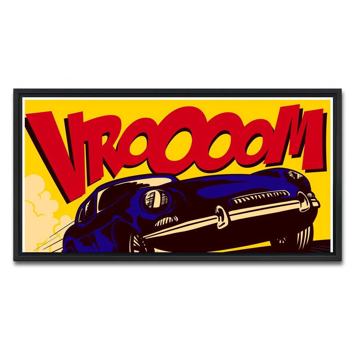 AUTO-MOCKUP WHITE | Vroom | 1 Piece | Black Framed Canvas | group=2x1
