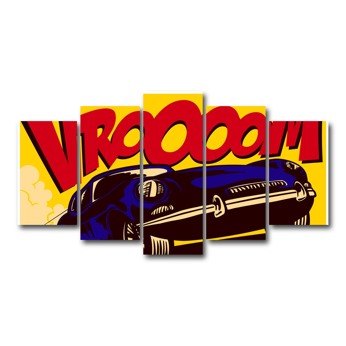 AUTO-MOCKUP WHITE | Vroom | 5 Piece | Gallery Wrap Canvas | group=5_normal