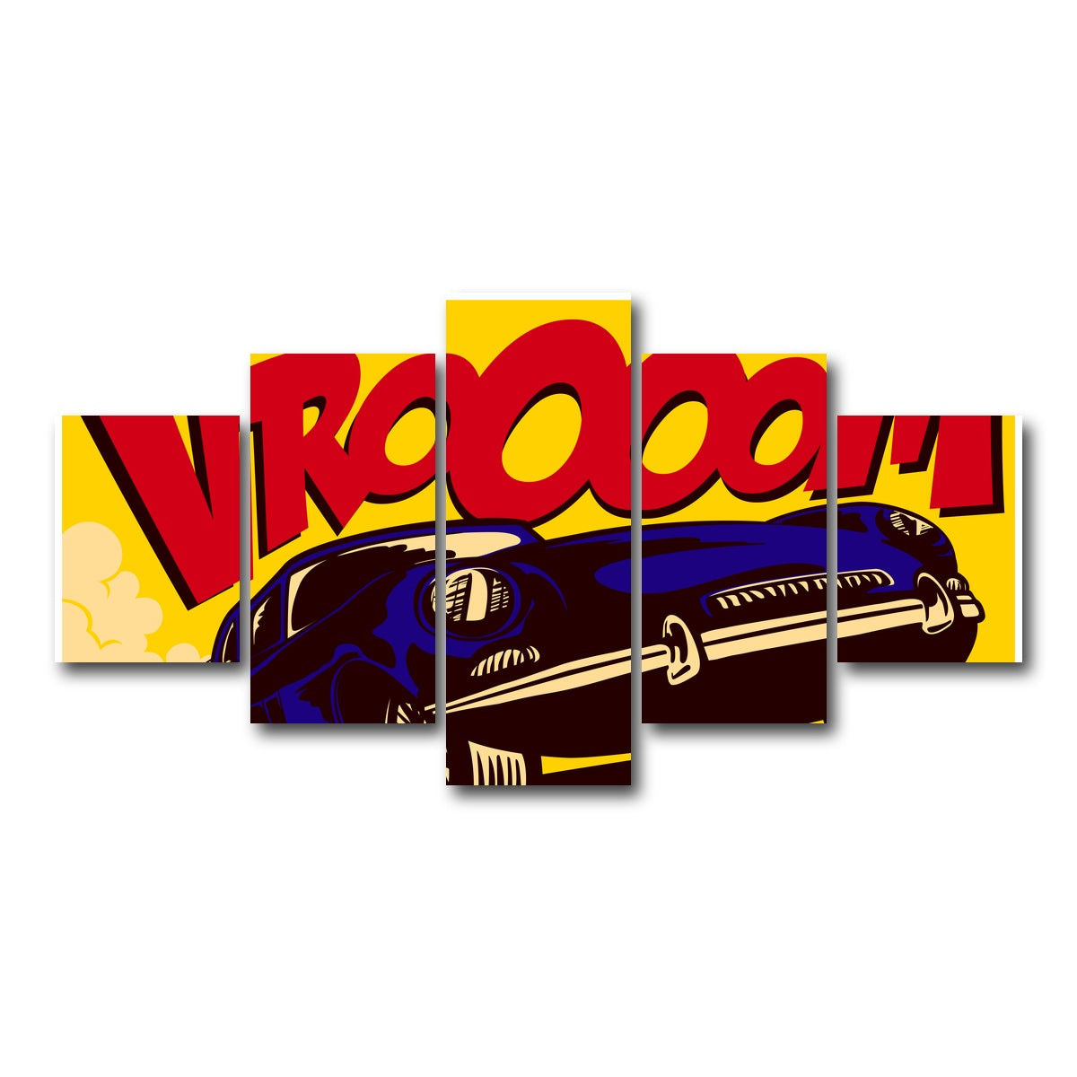 AUTO-MOCKUP WHITE | Vroom | 5 Piece | Gallery Wrap Canvas | group=5_short