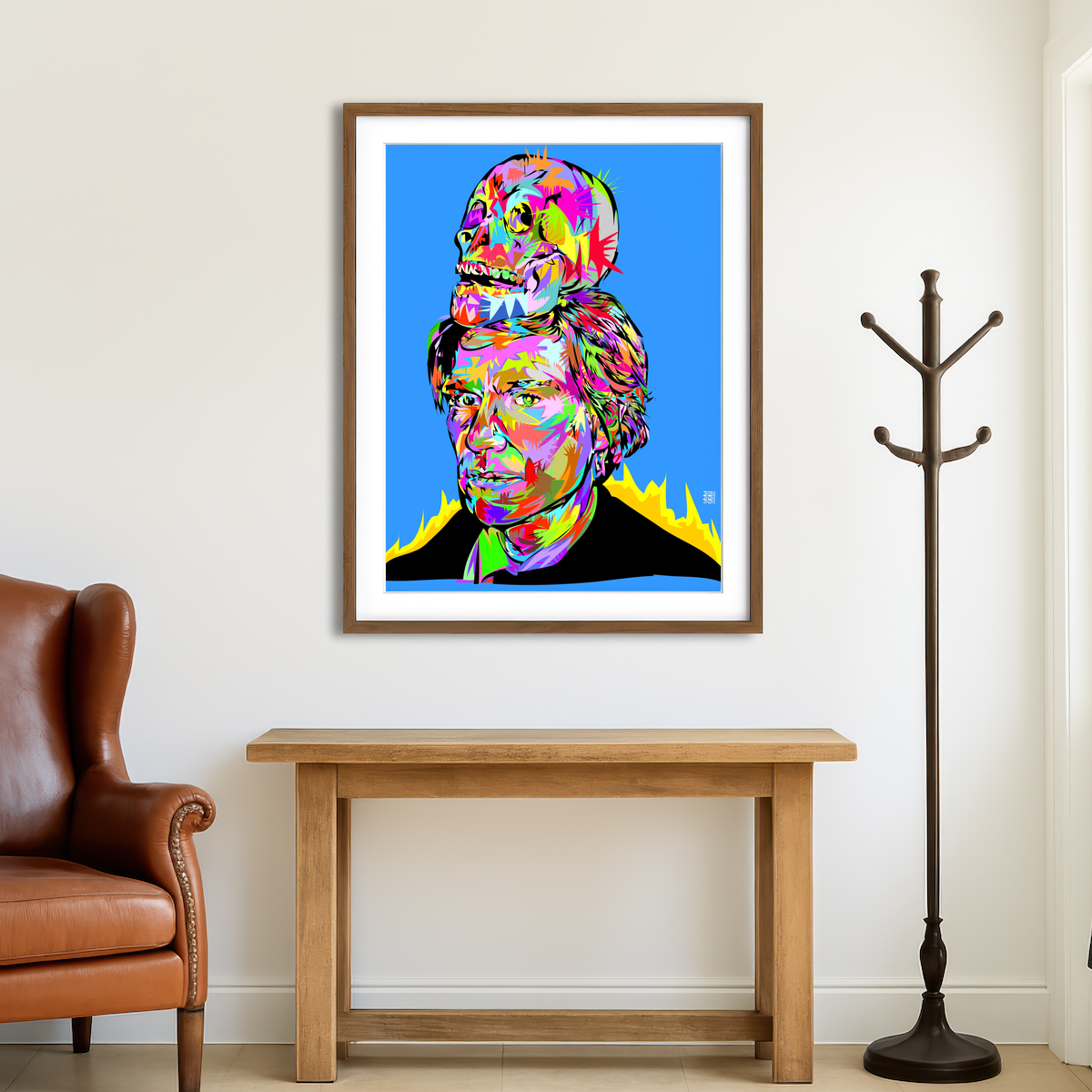 AUTO-MOCKUP ROOM | Warhol Skull Wall Art