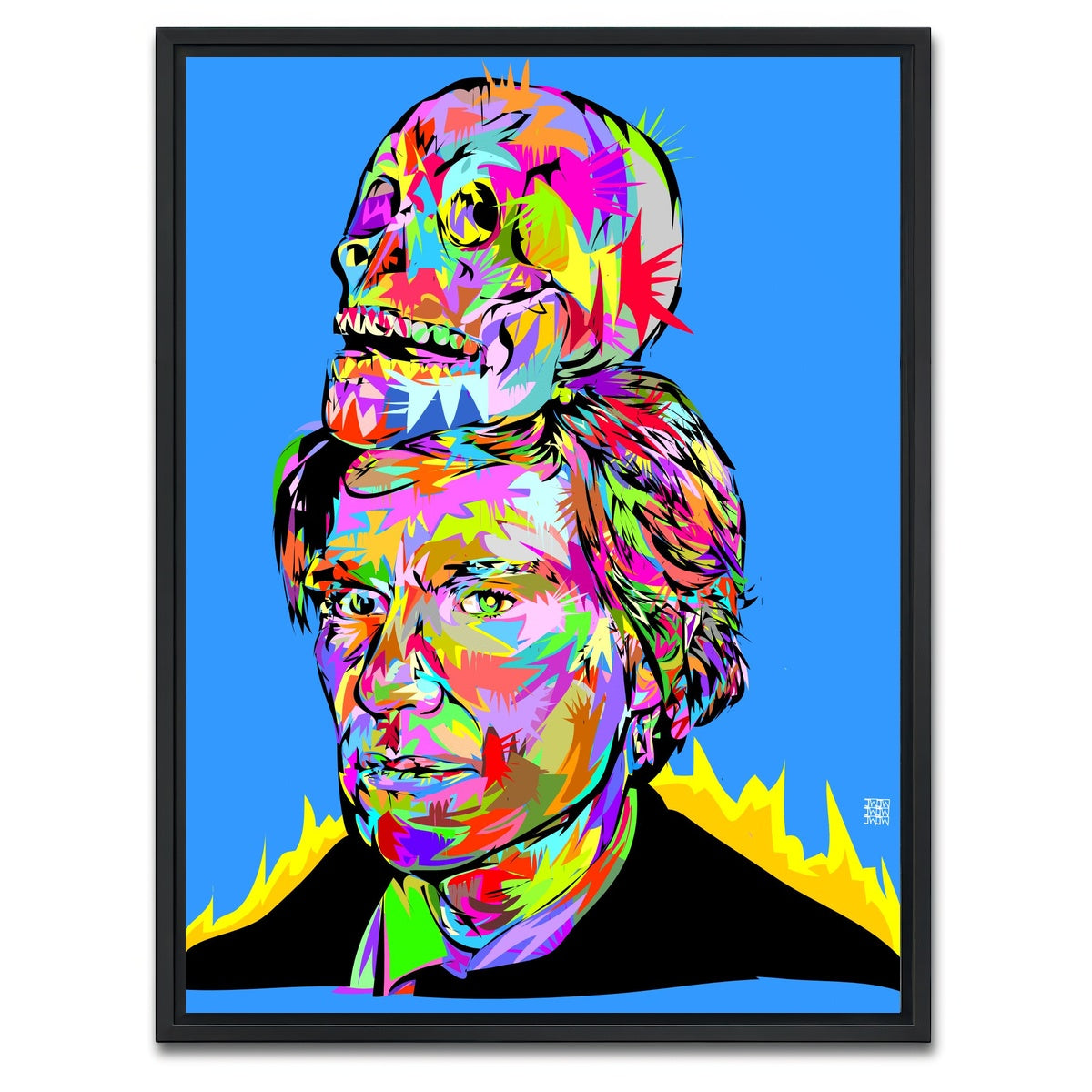 AUTO-MOCKUP WHITE | WARHOL SKULL | 1 Piece | Black Framed Canvas | group=3x4