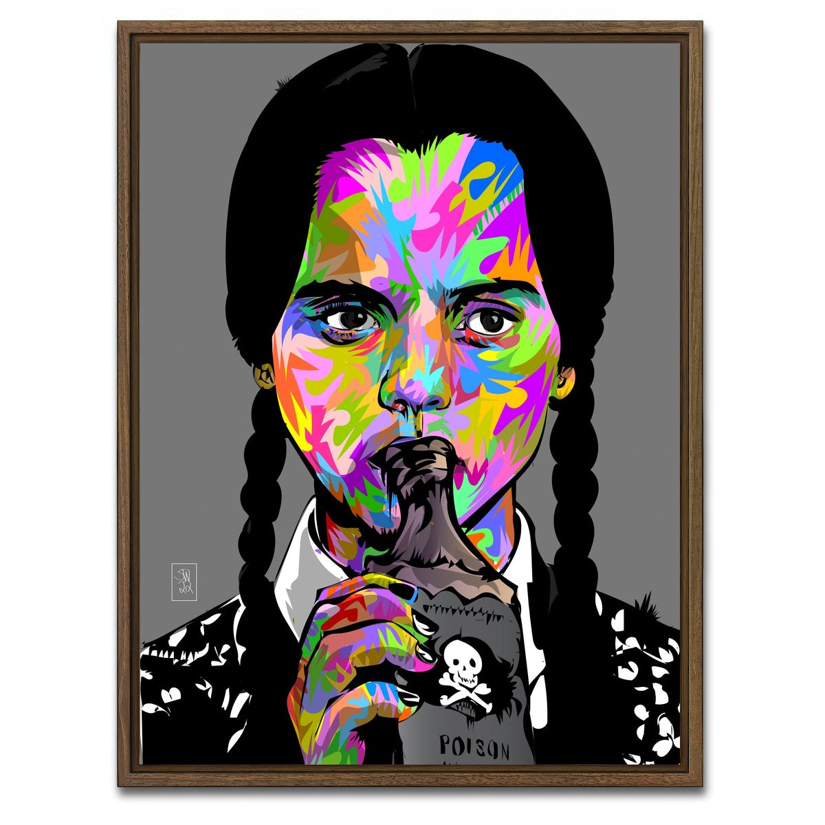 AUTO-MOCKUP WHITE | WEDS ADAMS | 1 Piece | Walnut Framed Canvas | group=3x4