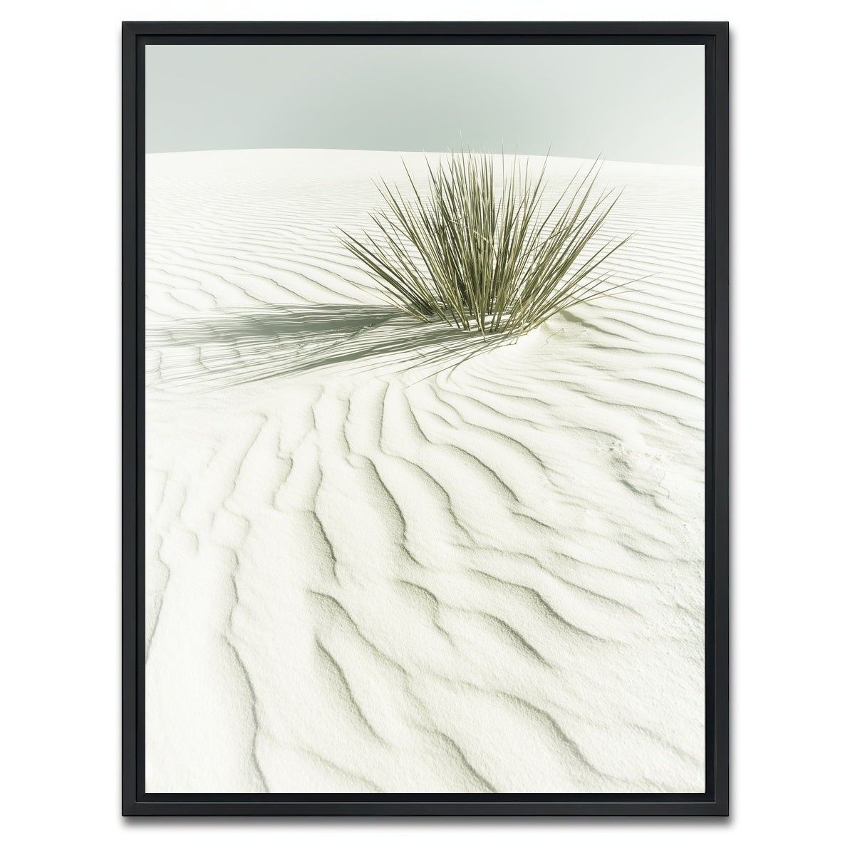 AUTO-MOCKUP WHITE | WHITE SANDS Idyllic scenery | 1 Piece | Black Framed Canvas | group=3x4