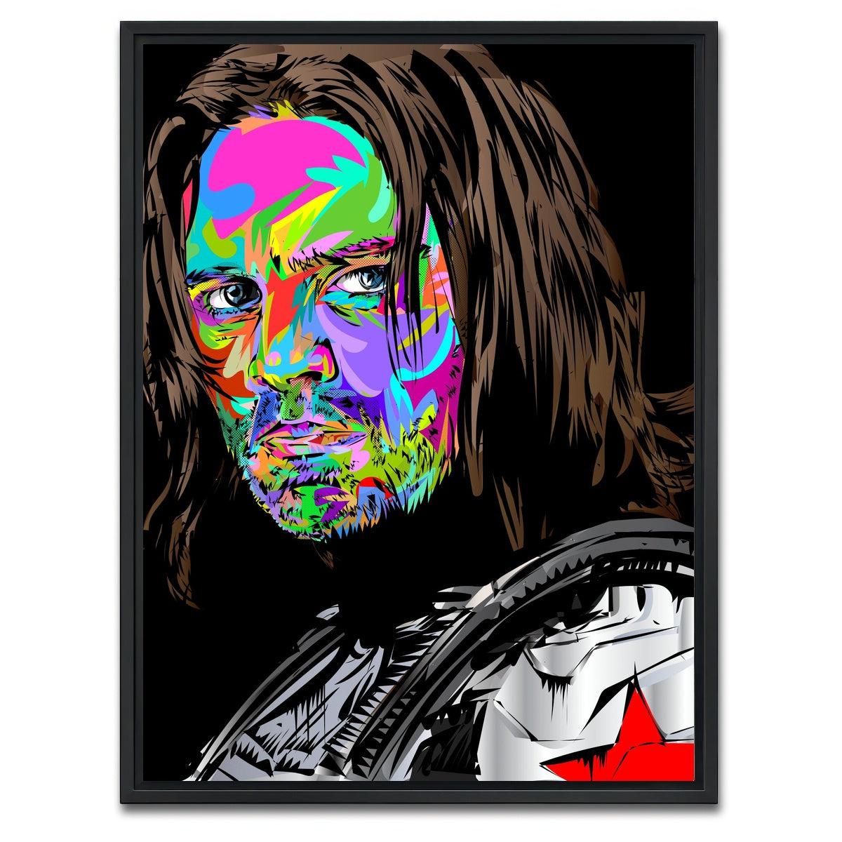 AUTO-MOCKUP WHITE | WINTER SOLIDER | 1 Piece | Black Framed Canvas | group=3x4