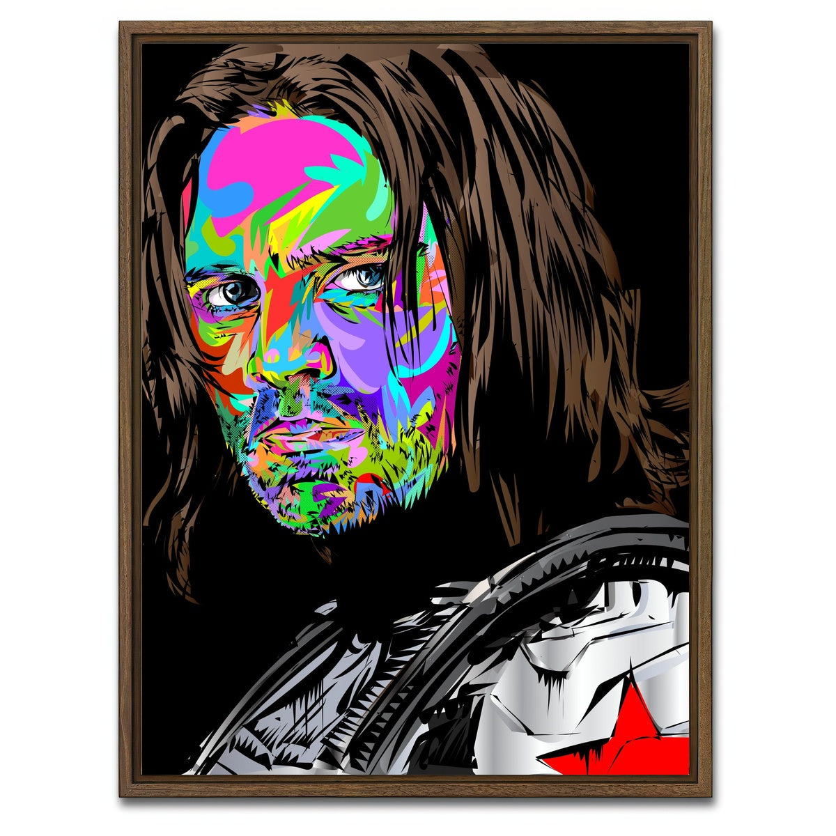 AUTO-MOCKUP WHITE | WINTER SOLIDER | 1 Piece | Walnut Framed Canvas | group=3x4