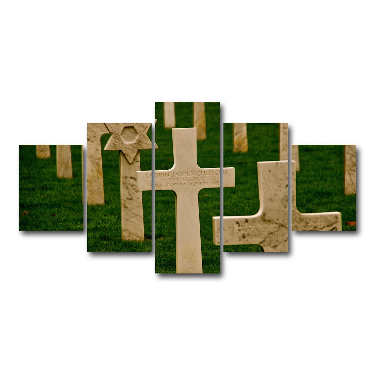 AUTO-MOCKUP WHITE | WWI American Cemetery, France | 5 Piece | Gallery Wrap Canvas | group=5_short