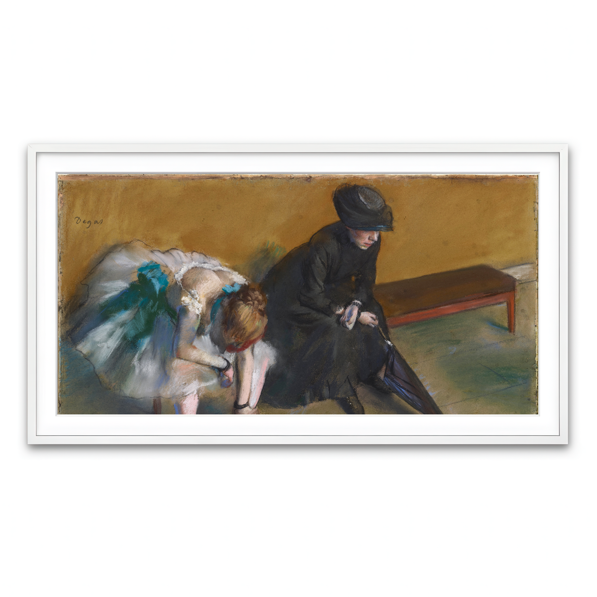 Framed Print 2x1 White