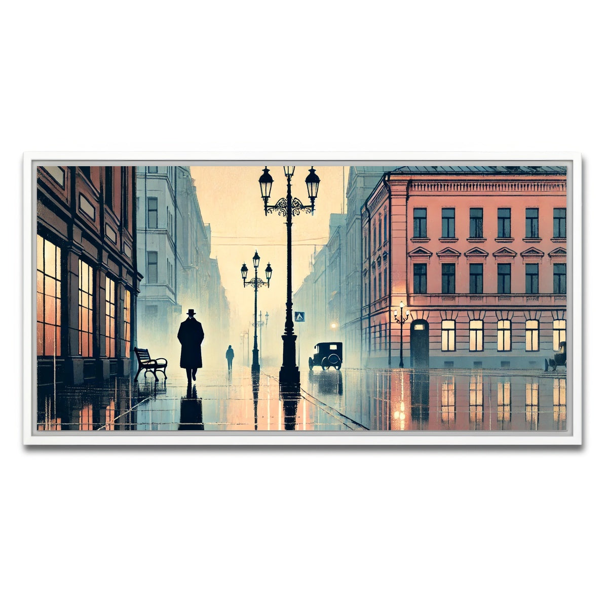 AUTO-MOCKUP WHITE | Walk in the Rain | 1 Piece | White Framed Canvas | group=2x1