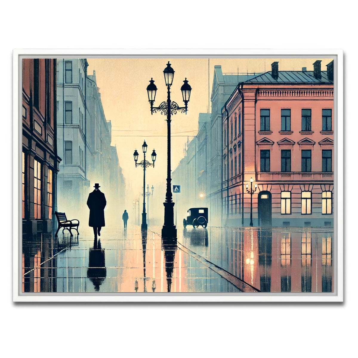 AUTO-MOCKUP WHITE | Walk in the Rain | 1 Piece | White Framed Canvas | group=4x3