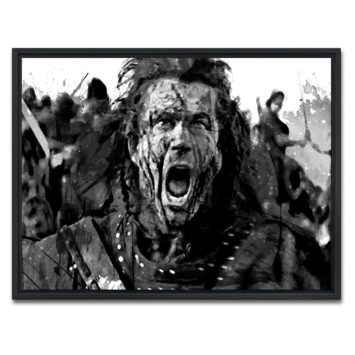 AUTO-MOCKUP WHITE | Wallace Grayscale | 1 Piece | Black Framed Canvas | group=4x3