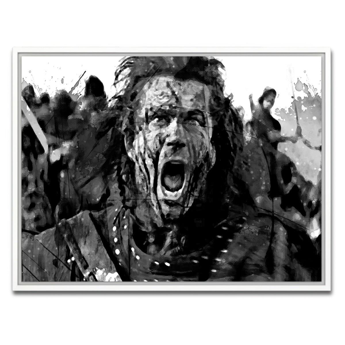 AUTO-MOCKUP WHITE | Wallace Grayscale | 1 Piece | White Framed Canvas | group=4x3