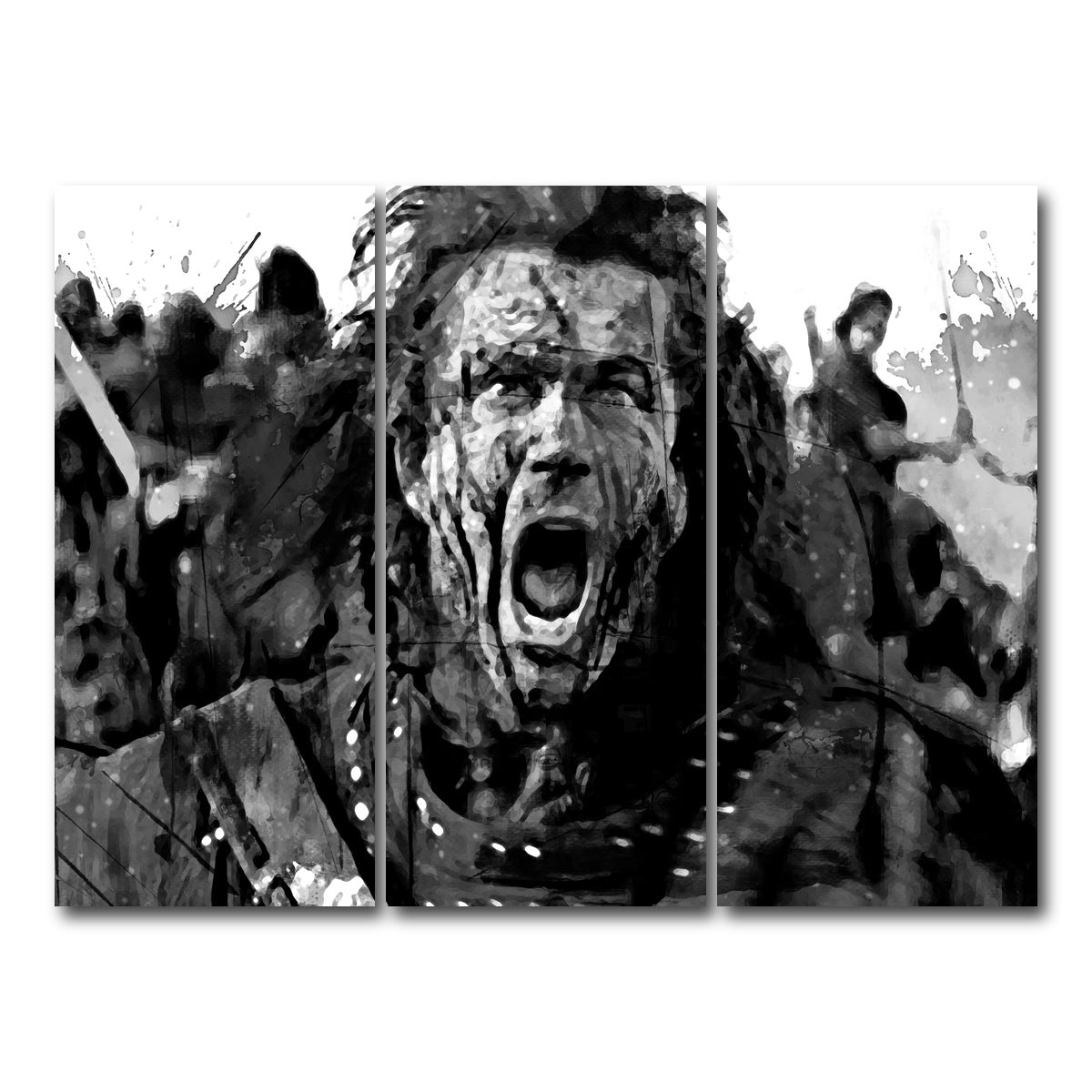 AUTO-MOCKUP WHITE | Wallace Grayscale | 3 Piece | Gallery Wrap Canvas | group=8x18