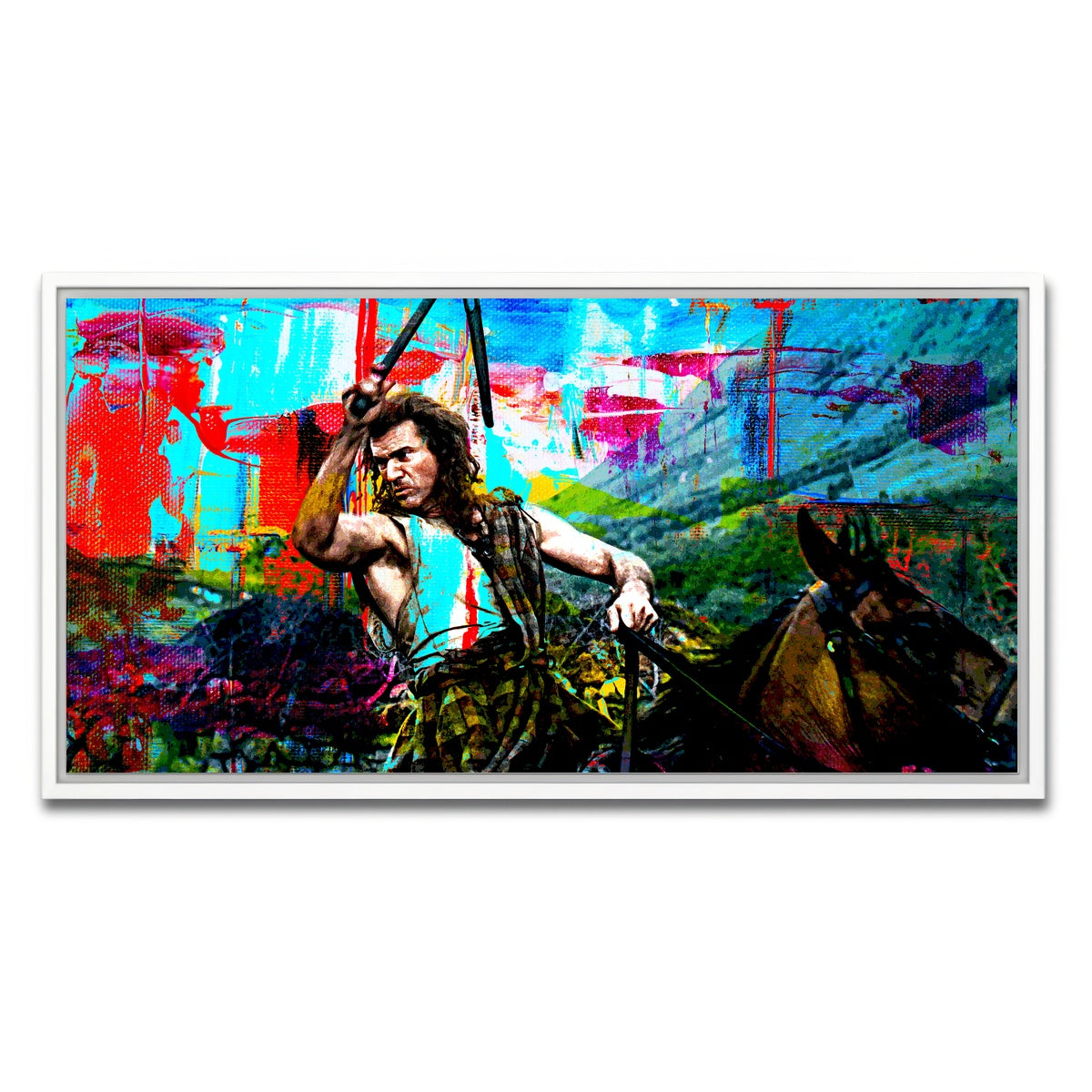 AUTO-MOCKUP WHITE | Wallace Nunchuk | 1 Piece | White Framed Canvas | group=2x1