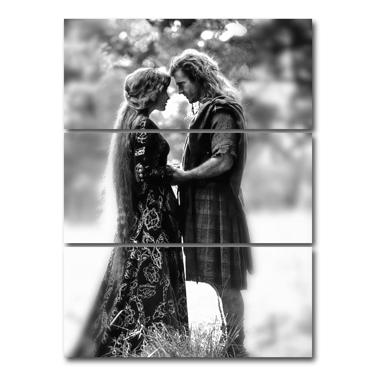 AUTO-MOCKUP WHITE | Wallace and Princess | 3 Piece | Gallery Wrap Canvas | group=8x18_stacked