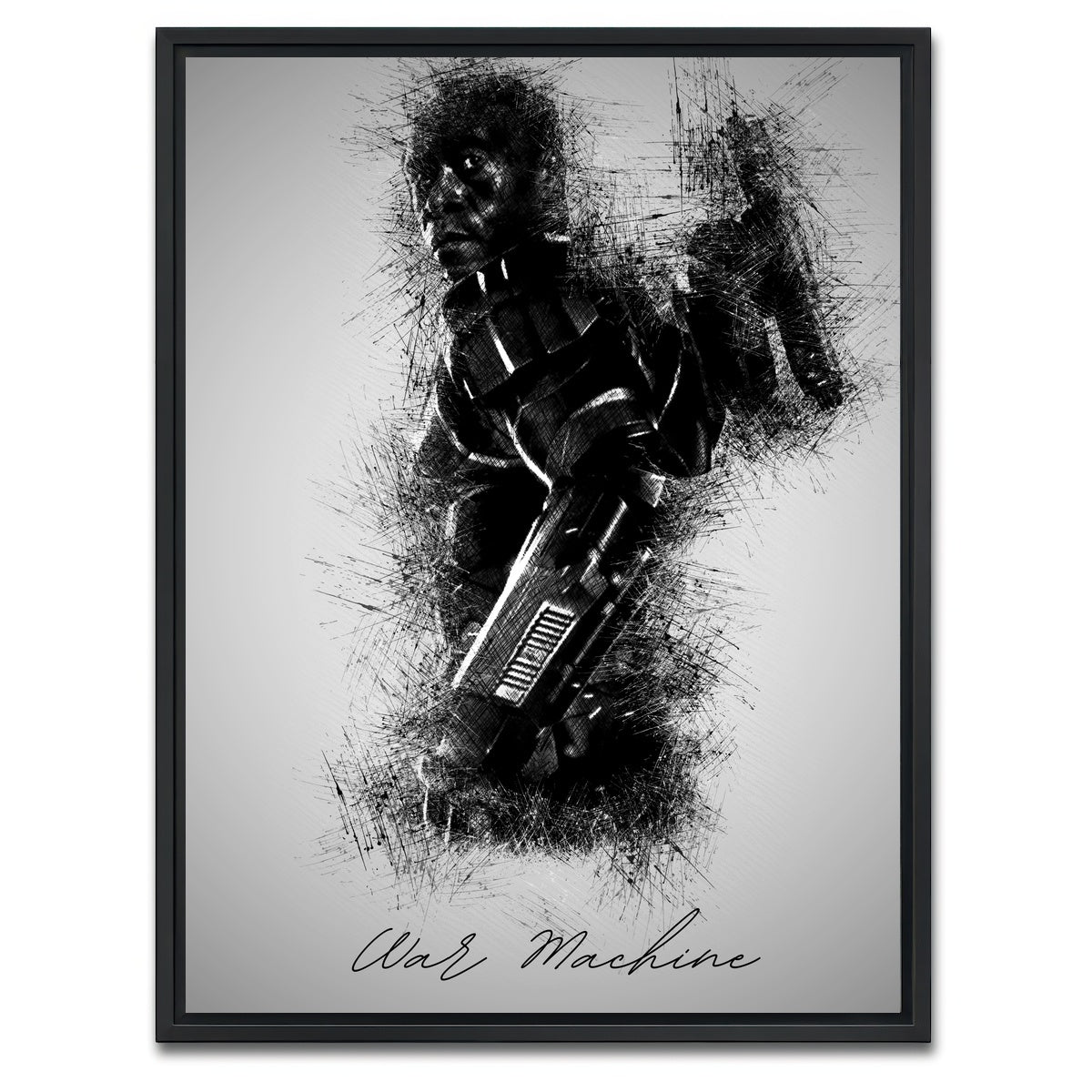 AUTO-MOCKUP WHITE | War Machine | 1 Piece | Black Framed Canvas | group=3x4