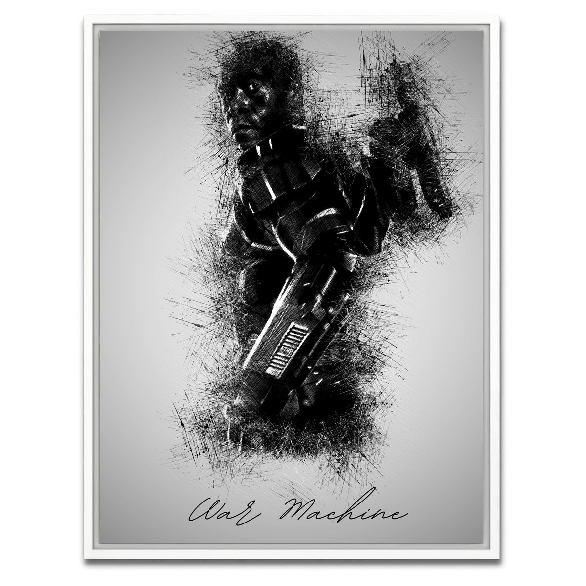 AUTO-MOCKUP WHITE | War Machine | 1 Piece | White Framed Canvas | group=3x4