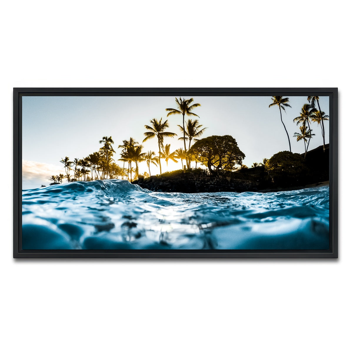 AUTO-MOCKUP WHITE | Warm Waters | 1 Piece | Black Framed Canvas | group=2x1