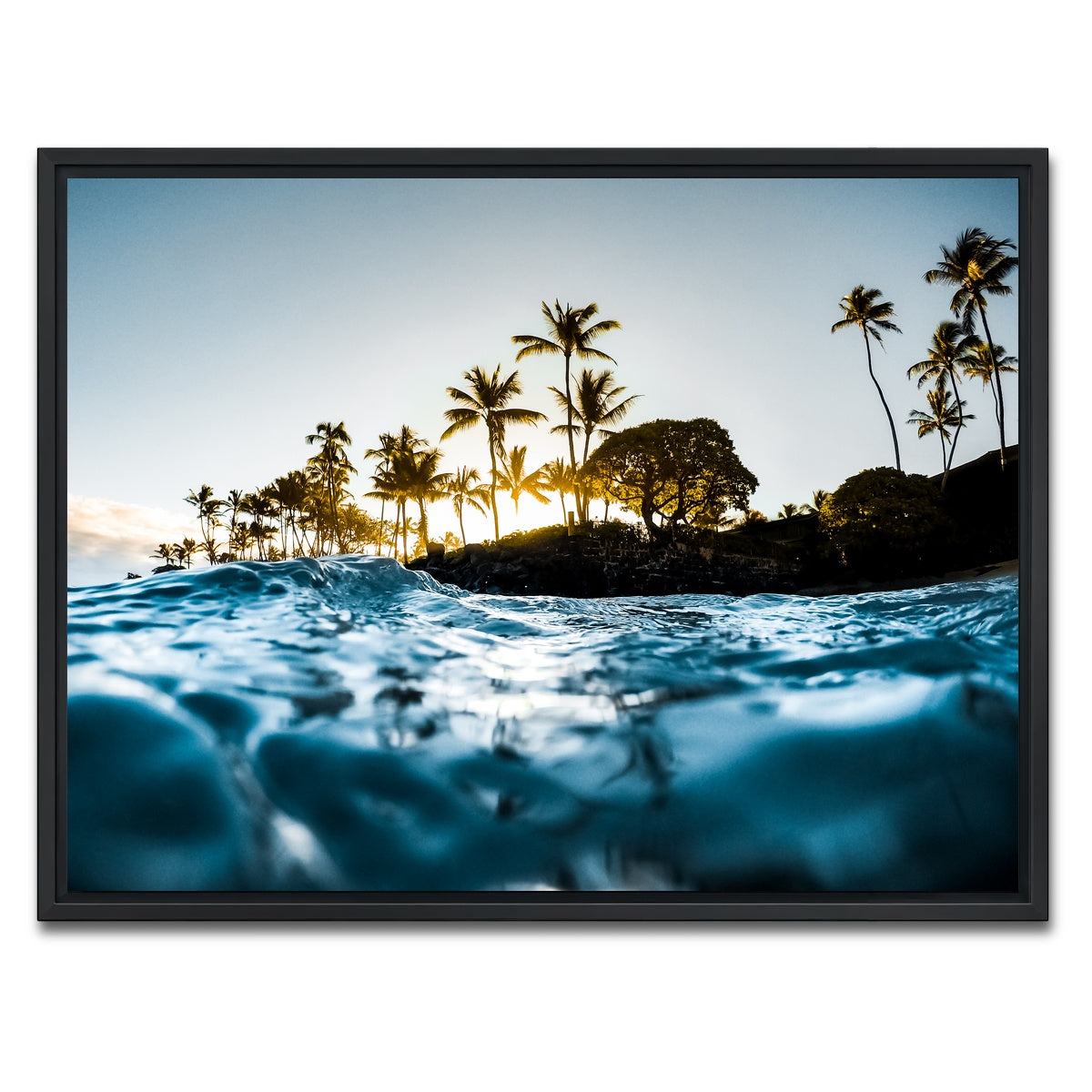 AUTO-MOCKUP WHITE | Warm Waters | 1 Piece | Black Framed Canvas | group=4x3