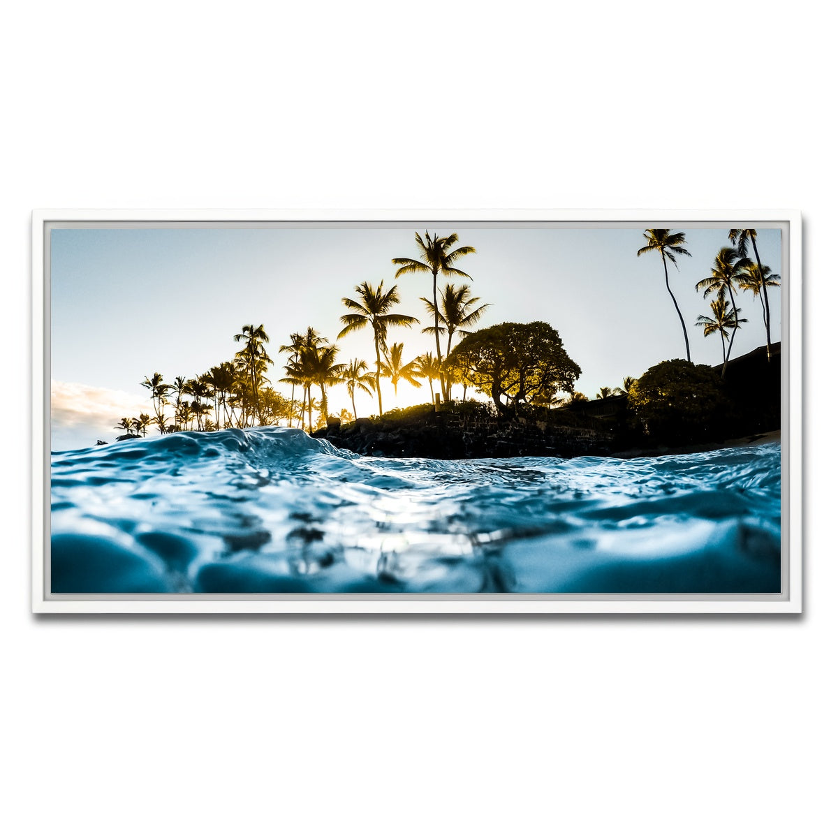 AUTO-MOCKUP WHITE | Warm Waters | 1 Piece | White Framed Canvas | group=2x1