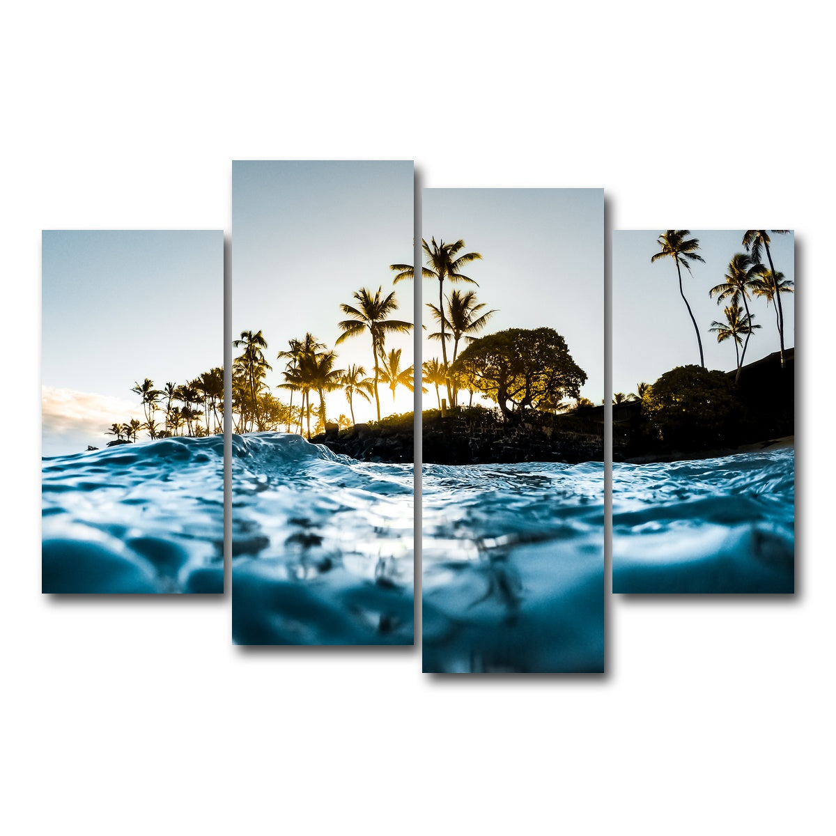 AUTO-MOCKUP WHITE | Warm Waters | 4 Piece | Gallery Wrap Canvas | group=4_short