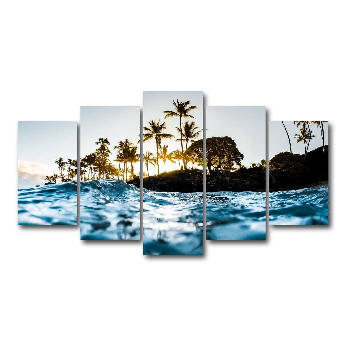 AUTO-MOCKUP WHITE | Warm Waters | 5 Piece | Gallery Wrap Canvas | group=5_normal