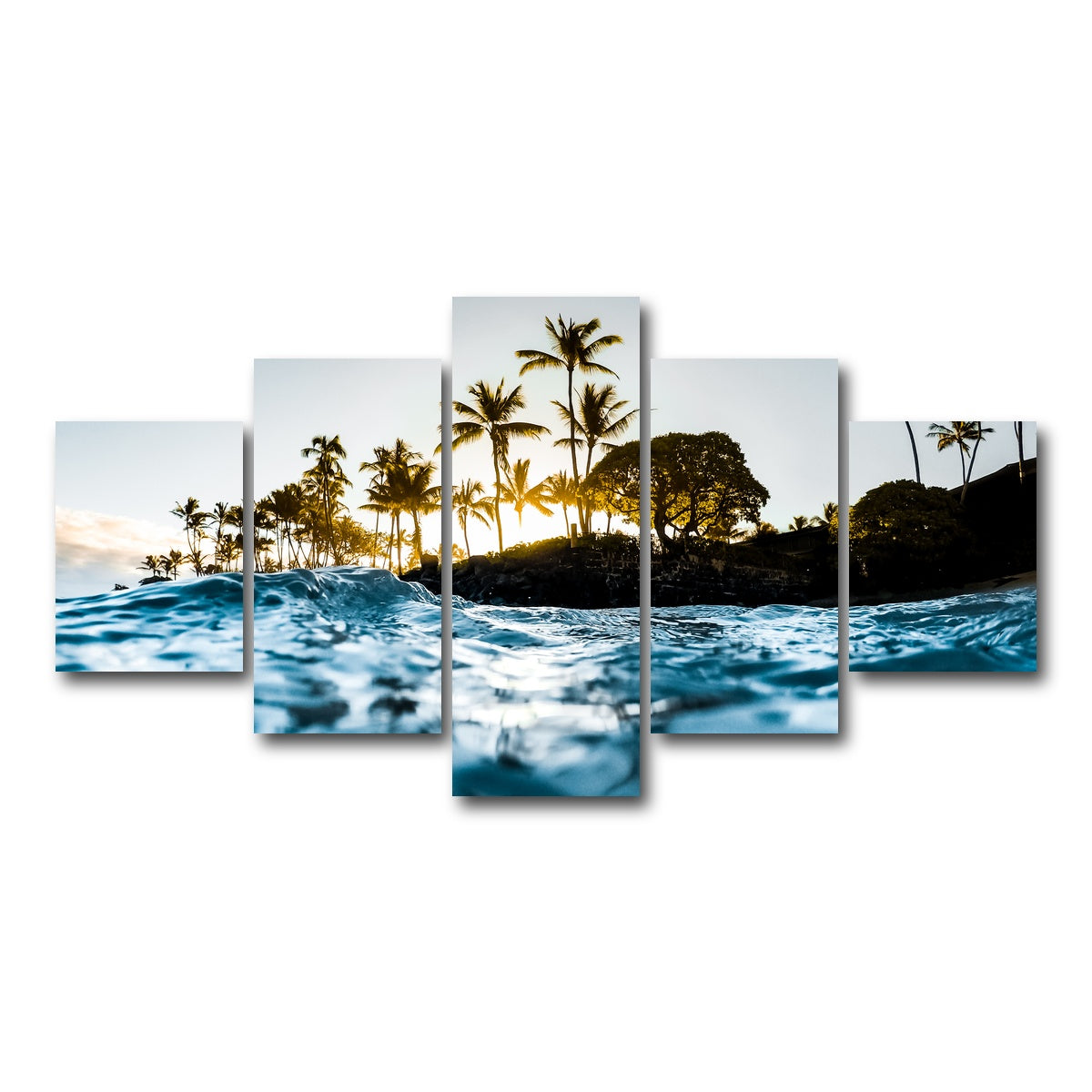 AUTO-MOCKUP WHITE | Warm Waters | 5 Piece | Gallery Wrap Canvas | group=5_short