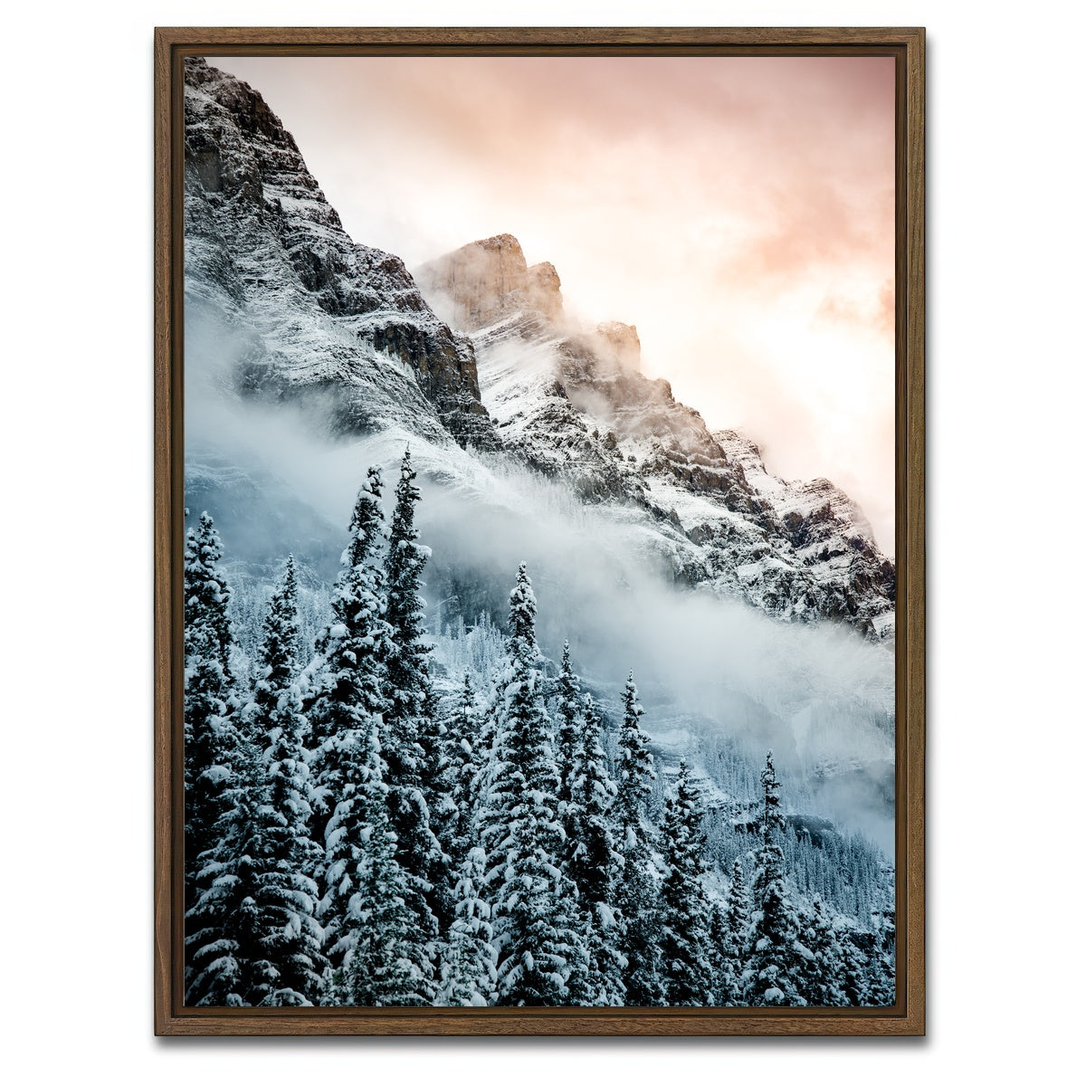 AUTO-MOCKUP WHITE | Warm and Cold | 1 Piece | Walnut Framed Canvas | group=3x4