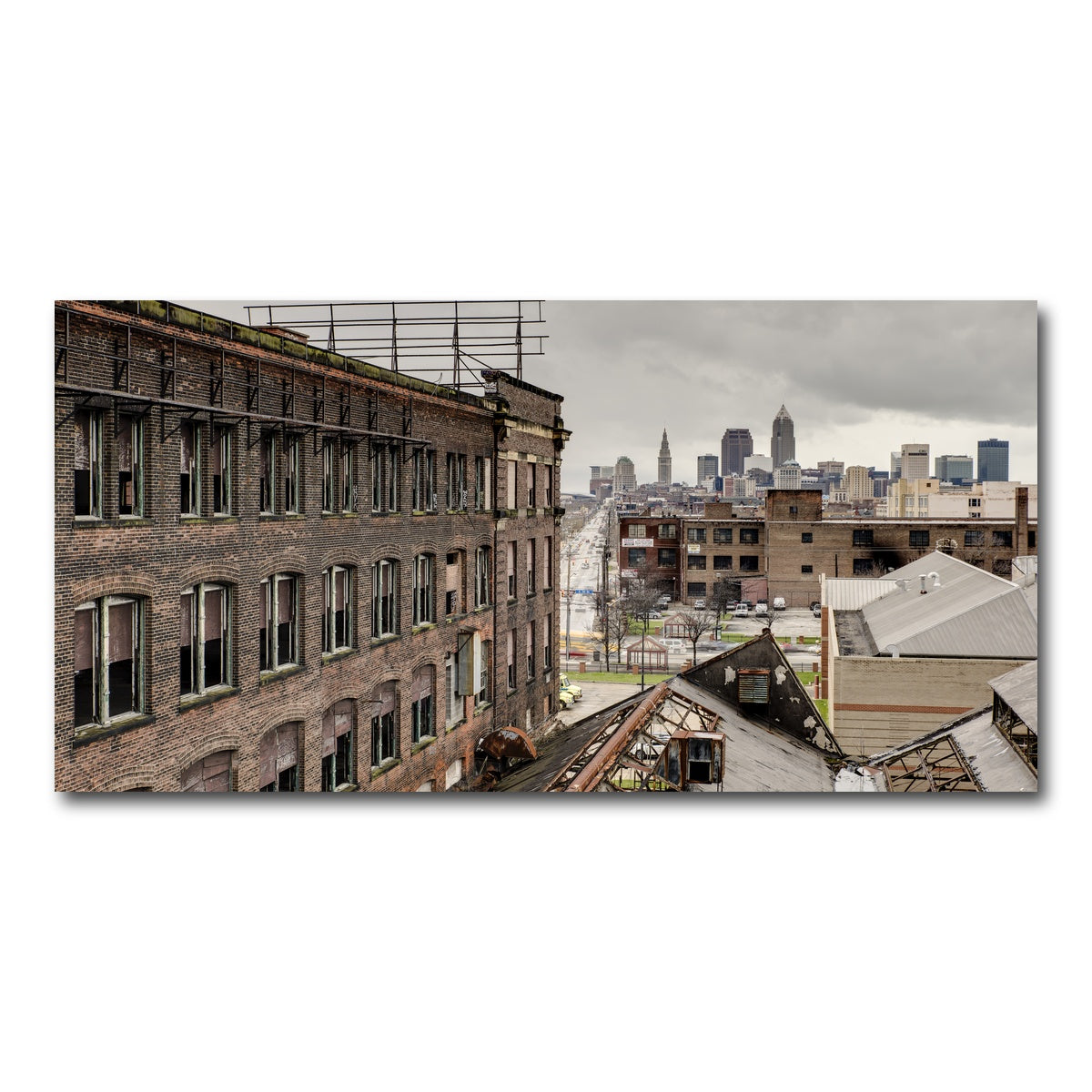 AUTO-MOCKUP WHITE | Warner & Swasey Overlooking Cleveland | 1 Piece | Gallery Wrap Canvas | group=2x1