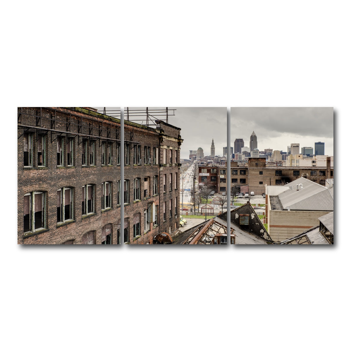 AUTO-MOCKUP WHITE | Warner & Swasey Overlooking Cleveland | 3 Piece | Gallery Wrap Canvas | group=18x24