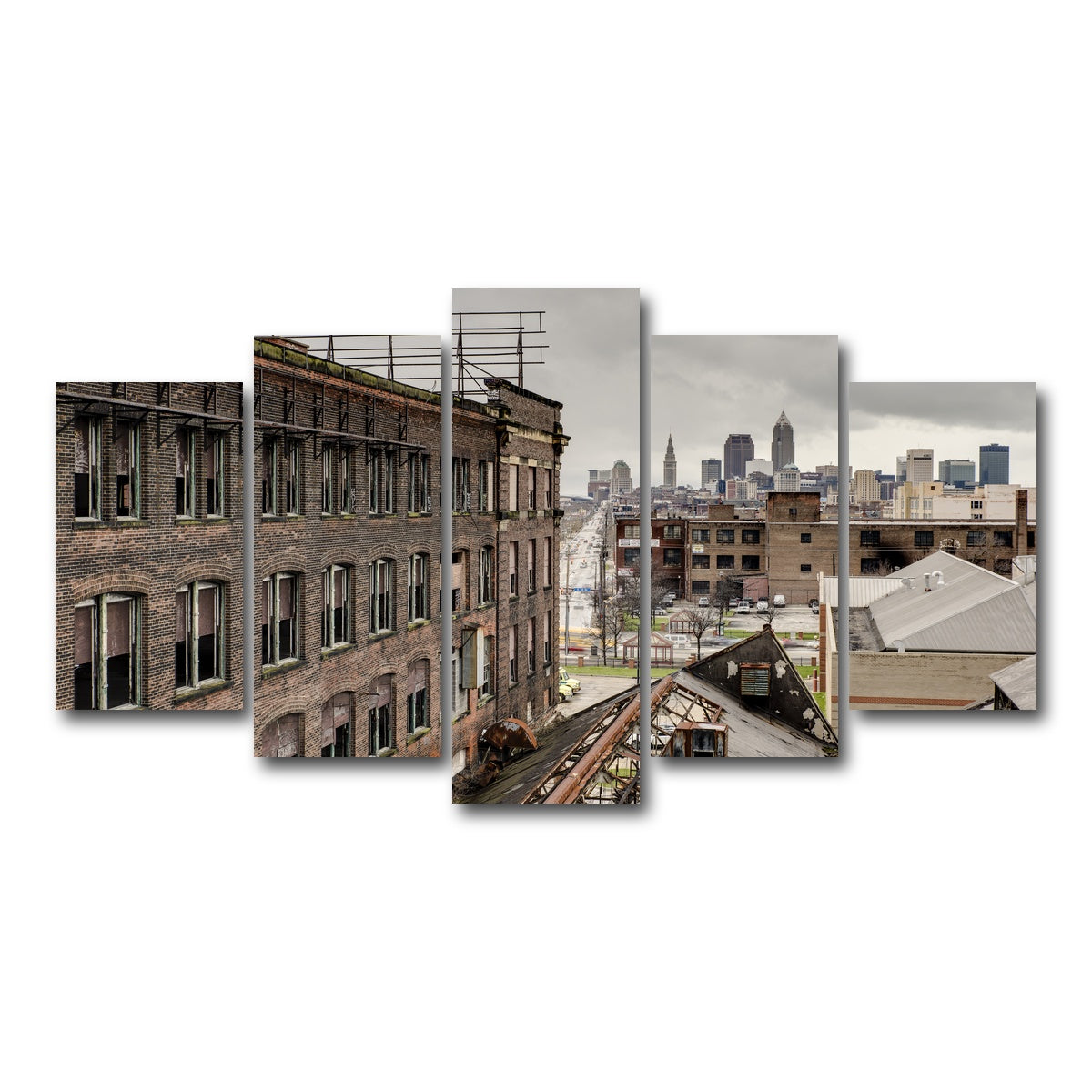 AUTO-MOCKUP WHITE | Warner & Swasey Overlooking Cleveland | 5 Piece | Gallery Wrap Canvas | group=5_normal