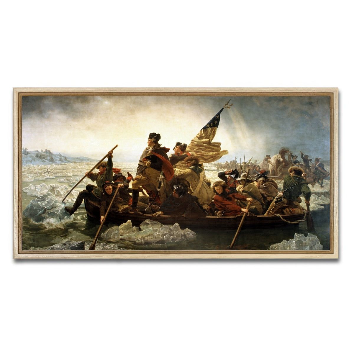 AUTO-MOCKUP WHITE | Washington Crossing the Delaware | 1 Piece | Natural Framed Canvas | group=2x1