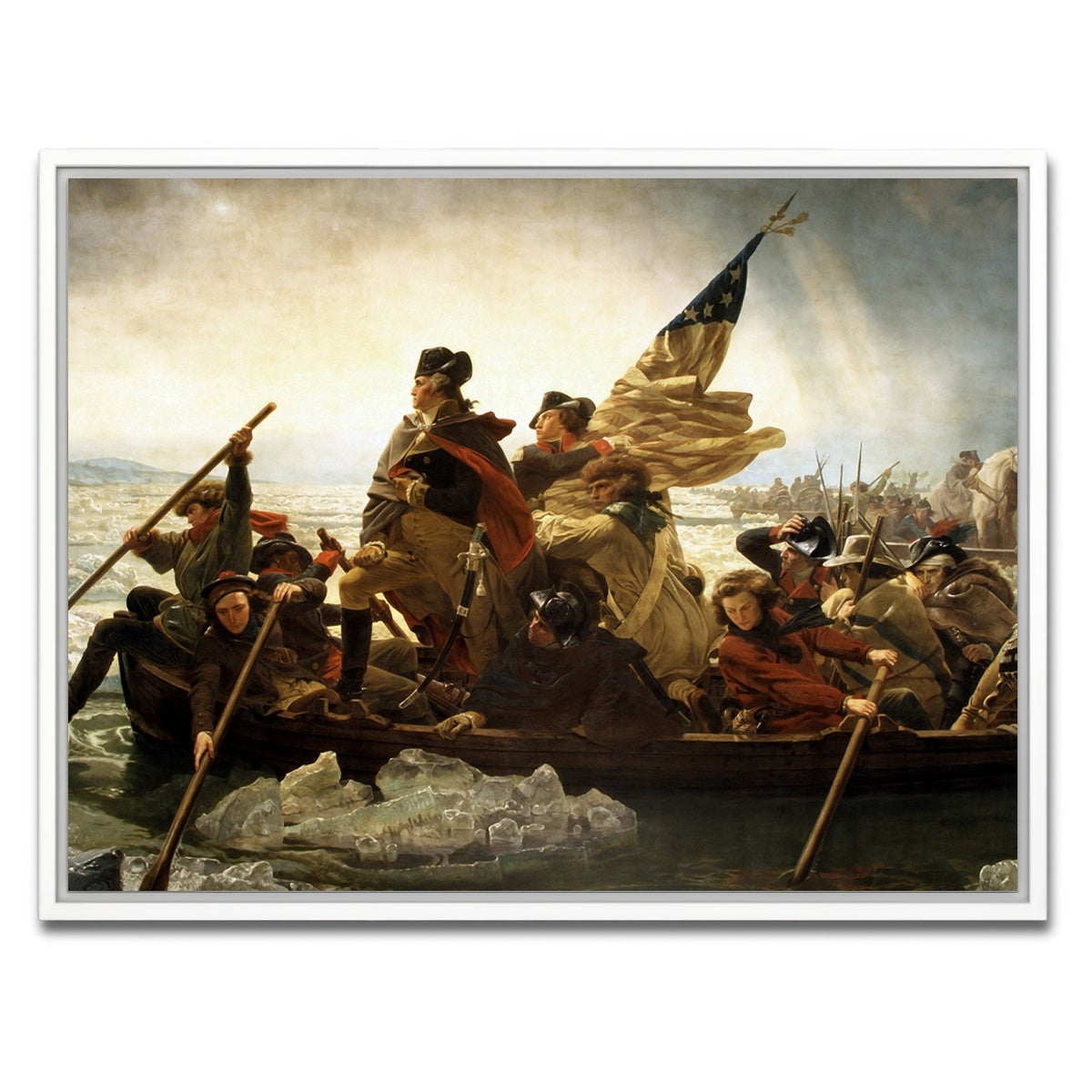 AUTO-MOCKUP WHITE | Washington Crossing the Delaware | 1 Piece | White Framed Canvas | group=4x3